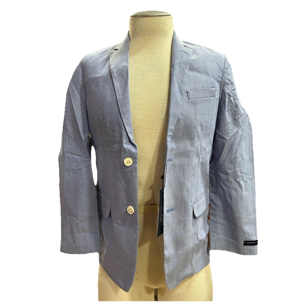 Tommy Hilfiger Boys THFlex 16 Suit Coat Jacket  Blue Long Sleeve Msrp 125.00